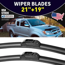 J/U-Hook Front  Windscreen Wiper Blades Set U hook Wiper 21" 19" Rubber Plastic