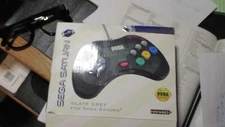 Retro Bit Sega Saturn Controller/ Black/ For Saga Saturn-NEW OPEN BOX