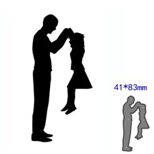 Dad And Daughter Metal Cutting Dies Decoration Scrapbook Card Paper Craft
