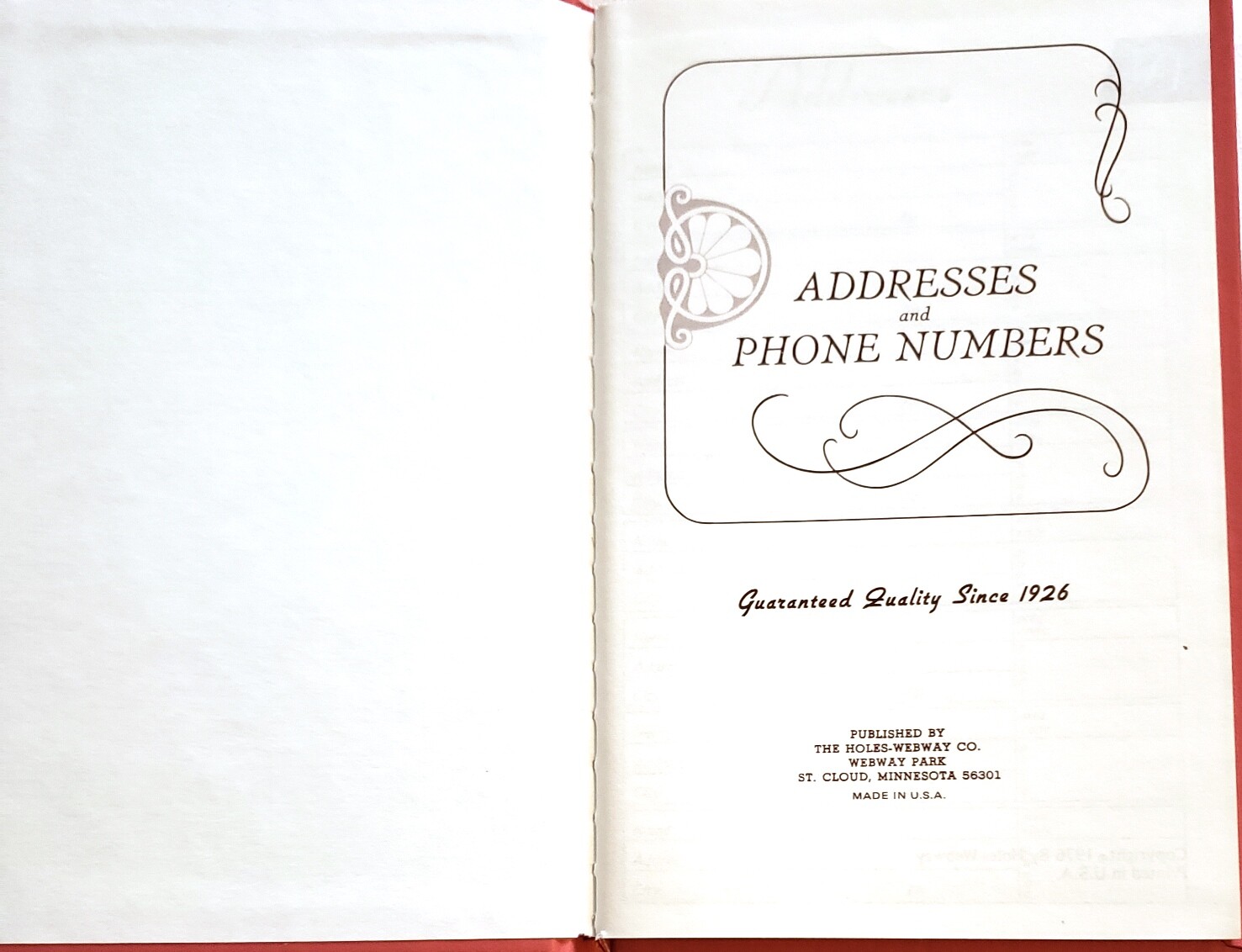 Vintage 1976 Address Book eBay