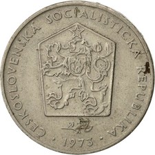 #541043 Coin, Czechoslovakia, 2 Koruny, 1973, EF(40-45), Copper-nickel, KM:75