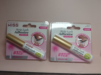 Lot of 2 KISS Strip False Eyelash Glue Eye Lash Extension Adhesive, Clear