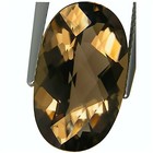 8.58 Ct Natural Smoky Quartz Gemstone Brown Color Oval Checker Cut — photo 3
