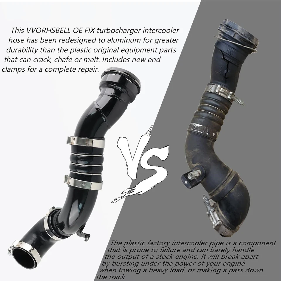 Cold Side Intercooler Pipe For 11-16 Ford F250 F350 F450 Super Duty 6.7L - Image 4 of 4