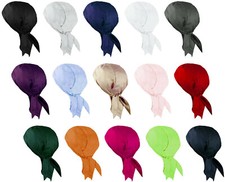 Bandana Dorag Cap w Sweatband Motorcycle Dorag Biker Skull Cover Chemo Head Wrap