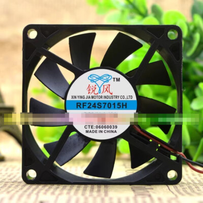 1PC NEW Ruifeng RF24S7015H 24V 7CM quiet cooling fan 2-wire E1 port #LD