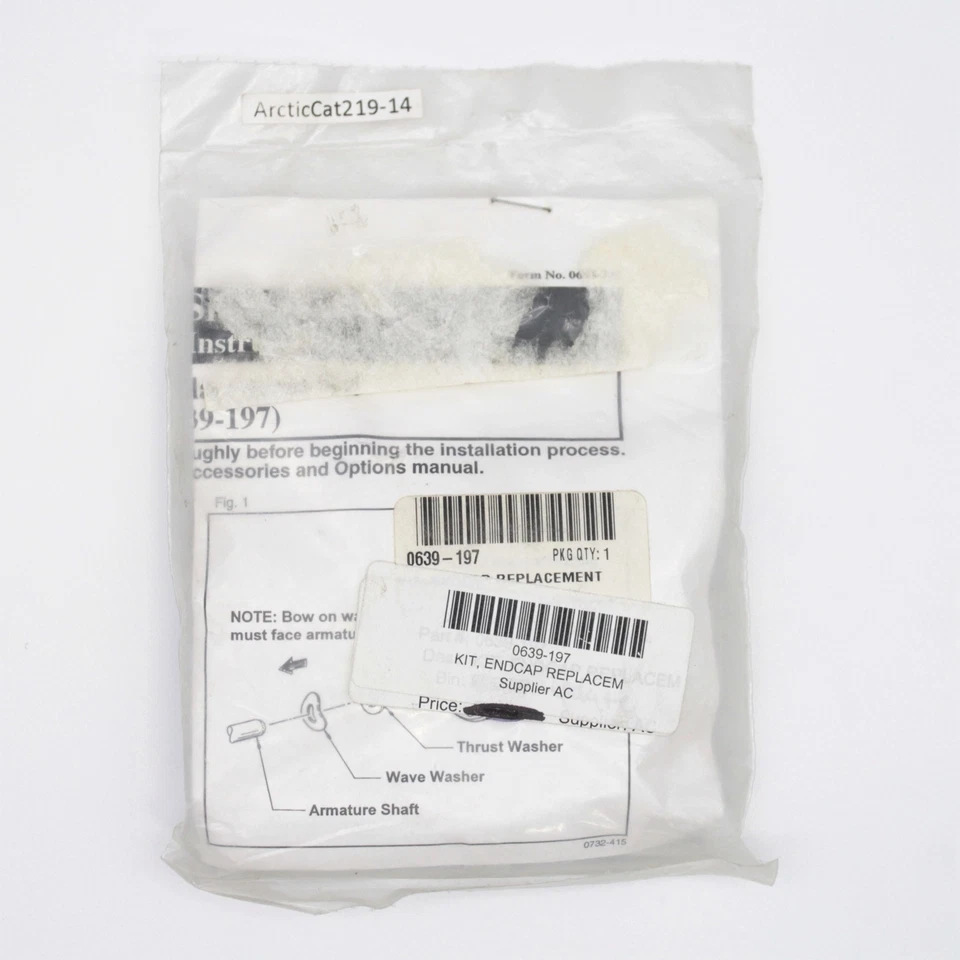 Arctic Cat End Cap Replacement Kit Part Number - 0639-197 - Image 2 of 2