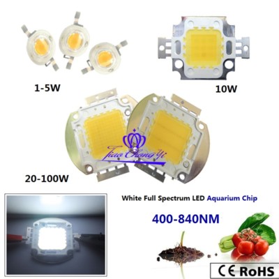 400nm-840nm white Full spectrum Aquarium LED 1W 10W 100W LED Aquatic plant light