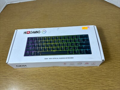 GK61 HK Gaming Keyboard Mechanical LED RGB Backlit - Pink w/ Optical Brown
