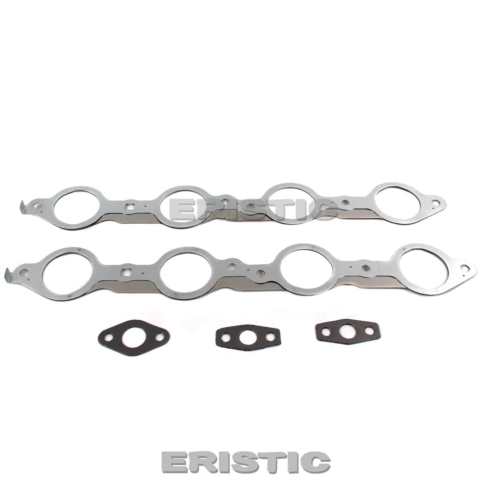 Juego de juntas de colector de escape para 00-12 Cadillac Chevrolet GMC Hummer 4,5 L - 6,2 L Foto 3 de 4