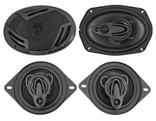 (2) Rockville RV69.4A 6x9" 1000w 4-Way Car Speakers+(2) 3.5" 200w 3-Way Speakers