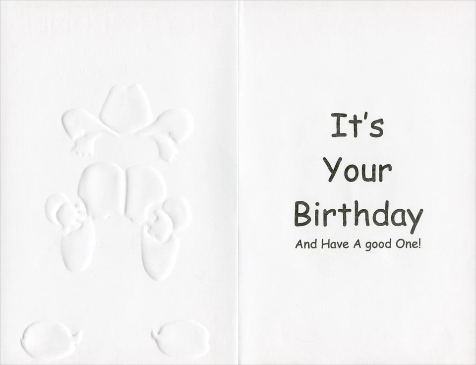 Divertida tarjeta de CUMPLEAÑOS PARA NIÑO PEQUEÑO, Hey Pardner Cowboy Kid por Saludos Populares +✉ Foto 2 de 4