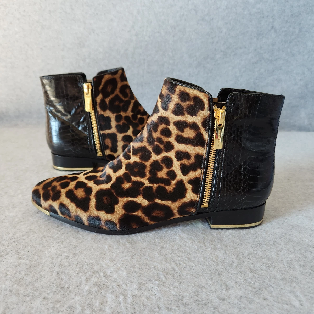 Michael kors leopard ankle boots sale