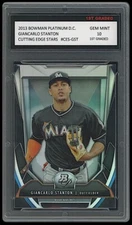 Giancarlo Stanton 2013 Bowman Platinum Cutting Edge Stars 1st Graded 10 MLB Card