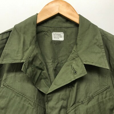NOS REPAIRED Jungle Fatigue Shirt / Rip-Stop, Size M/R, US Army K