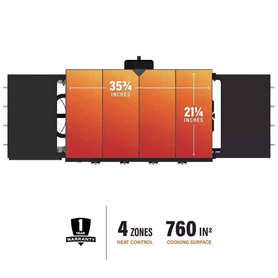 Blackstone Gas Griddle Grill Propane 36 In Cooking Station 4 Burner