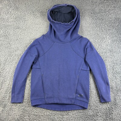 Nike Hoodie Herren Small Blau Lila Tech Fleece Pullover Pulli Sweatshirt Scuba