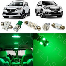 10x Green Led Interior Lights Package Kit For 2013-2016 Honda Crv Hv3g