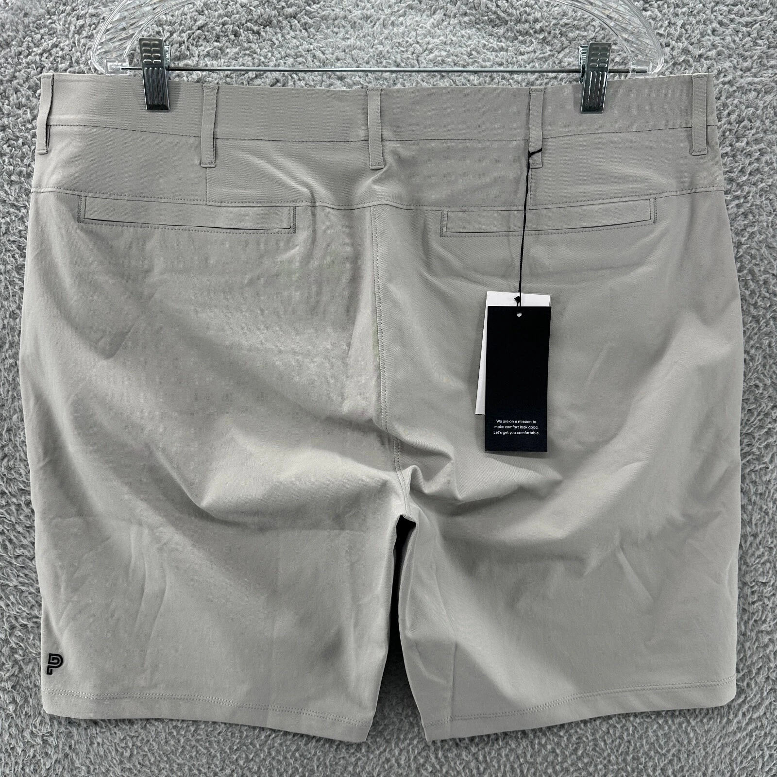 Public Rec Shorts Men 40 Gray Golf Performance Chino Stretch Workday Shorts NWT