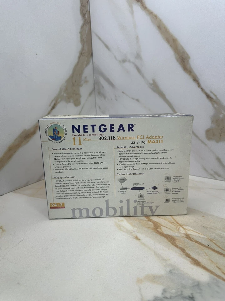 NETGEAR 802.11b Wireless PCI Adapter 32-bit PCI Model MA311 11 Mbps - image 2 of 2
