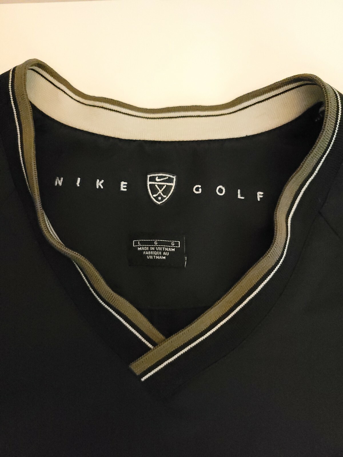 Nike Golf Pullover Windbreaker VNeck Short Sleeve Lrg eBay