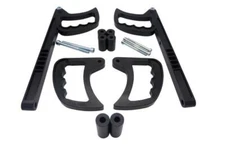 Interior Grab Handle Set - BILLET (Royal Hooks) BLACK fits Jeep Wrangler JK - JK