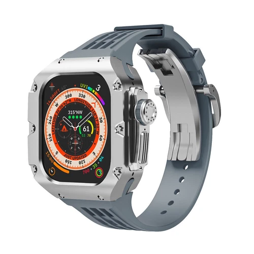 Titanium Alloy Case+Silicone Strap MOD KIT For Apple Watch Ultra /Ultra 2 3 49mm - Picture 34 of 44