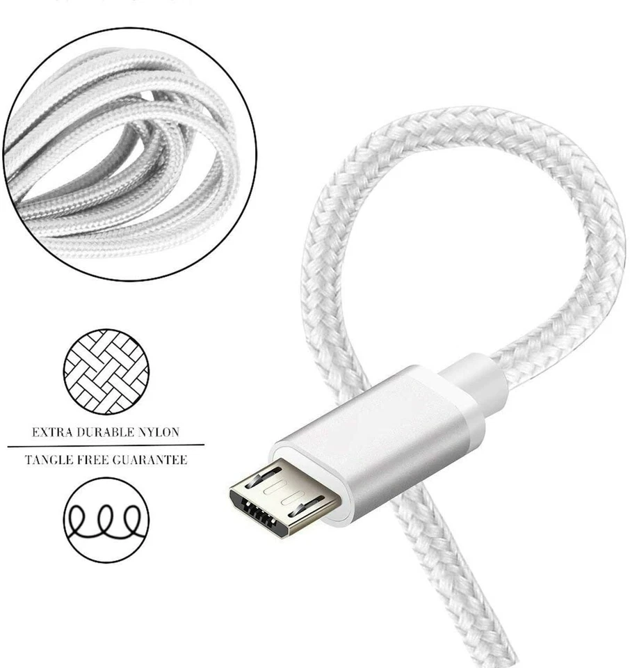 2 x 6Ft Micro USB Charging Cable Data Sync Charger Cord for Android Samsung LG - Image 4 of 4