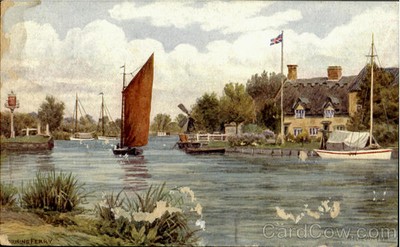 Corning Ferry L. Salmon Antique Vintage Postcard Post Card