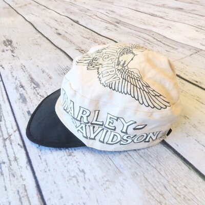 Vintage 90s Harley Davidson Motorcycles Pillbox Hat Cap | eBay