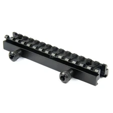 Low profile 1/2 inch 0.5" Riser Base Picatinny Weaver Rail Scope Mount 14 Slots