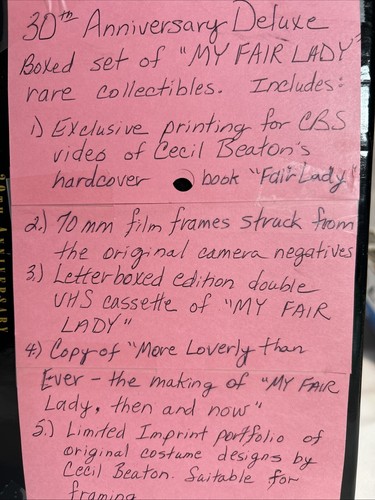 🔥My Fair Lady 30th Anniversary Collectors Letterbox Edition Sealed VHS Box Set - Picture 6 of 10