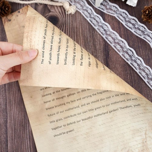 50 Sheets Vintage Printing Paper Simple Pirate Scrolls Office Supplies - Picture 9 of 19