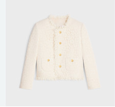 Nwt Celine Ivory Guipure Lace Chasseur Jacket Size Xs