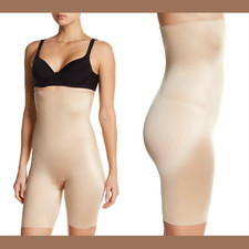 NEW 68 Spanx Pretty Smart High Waist Mid Thigh Short Sandcastle Large 1889