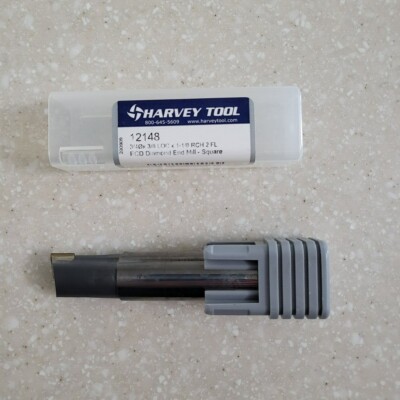 Harvey Tool #12148 PCD Diamond End Mill-Square,3/4 DIA x 3/8LOC x 1-1/8 RCH 2FL
