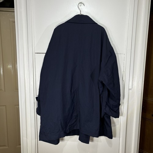 Gabardina Abrigo You Must Create YMC Azul Marino Doble Pecho Talla Grande - Imagen 3 de 8