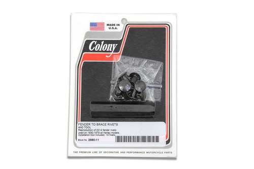 FENDER to BRACE RIVETS & TOOL Harley WL VL UL Knuckle Pan Shovel Servi . 2980-11 - Picture 4 of 5