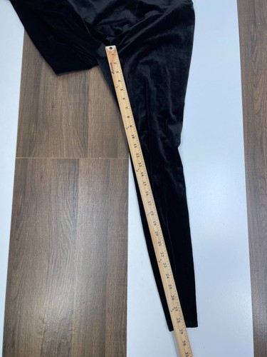 Spanx Womens XL Black Velvet Stomach Shaping Leggings Workout Pants Soft Stretch - Picture 7 of 11