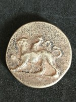 UNRESEARCHED ANCIENT ROMAN SILVER DENARIUS LION COIN 15,2G