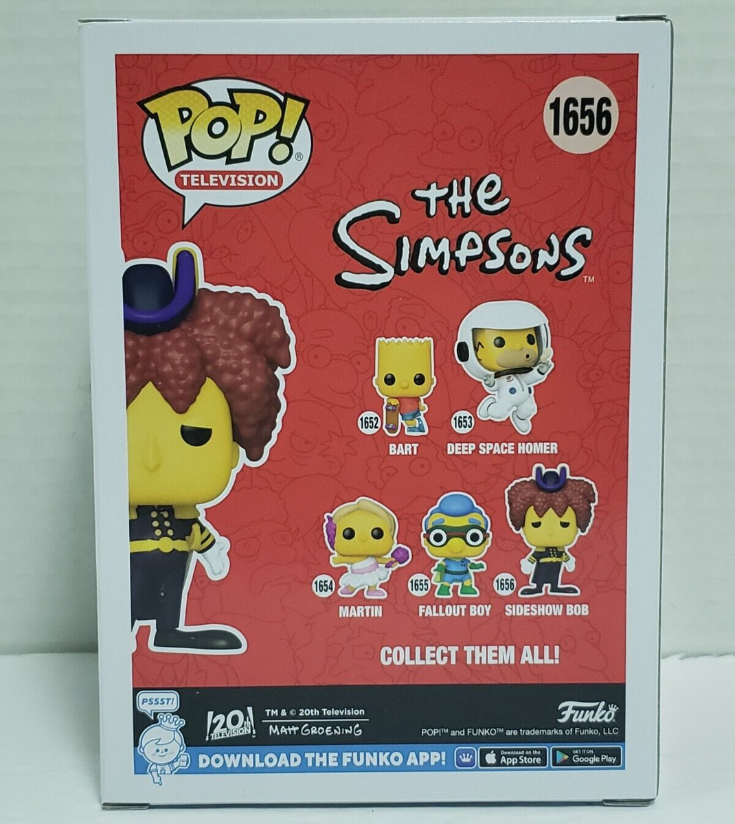 SIDESHOW BOB The Simpsons Funko POP! TV #1656 Collectible Vinyl
