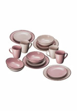 Galeria Home Geschirrset Kaffee-u.Tafelservice Naturlook rose 16 Teilig Neu