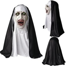 The Nun Valak Full Head Creepy Latex Mask Halloween Party Prop Dressup Scary AU