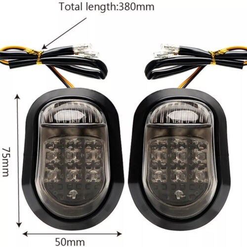 LED Turn Signal Indicator Amber Light Blinker Flush Mount Motorcycle Universal - Picture 11 of 11