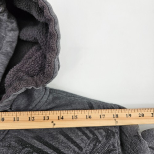 Y2K O'NEILL Sherpa Lined Hoodie Jacket Gray Full Zip Surf Skate Gray Sweatshirt - Picture 17 of 21