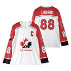 Eric Lindros hockey jersey, retro 90s canada team jersey, 4 nation face off