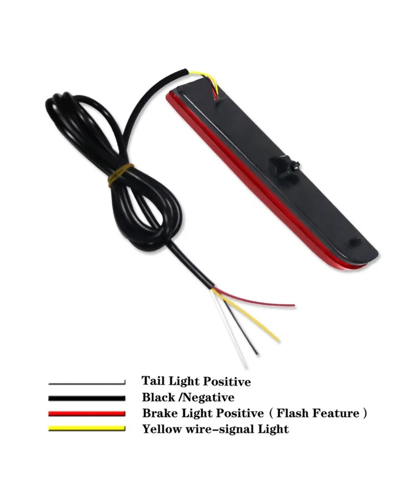 Reflector de parachoques trasero rojo LED con kit de señal de giro para Mitsubishi Lancer Evo Foto 4 de 4