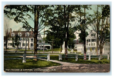 1912 The Tavern & Common View Fitzwilliam New Hampshire NH Antique  Postcard