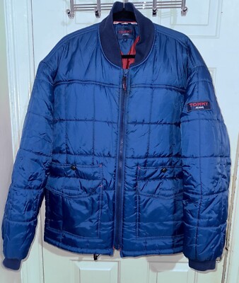 VINTAGE TOMMY HILFIGER SPELLOUT JACKET LARGE