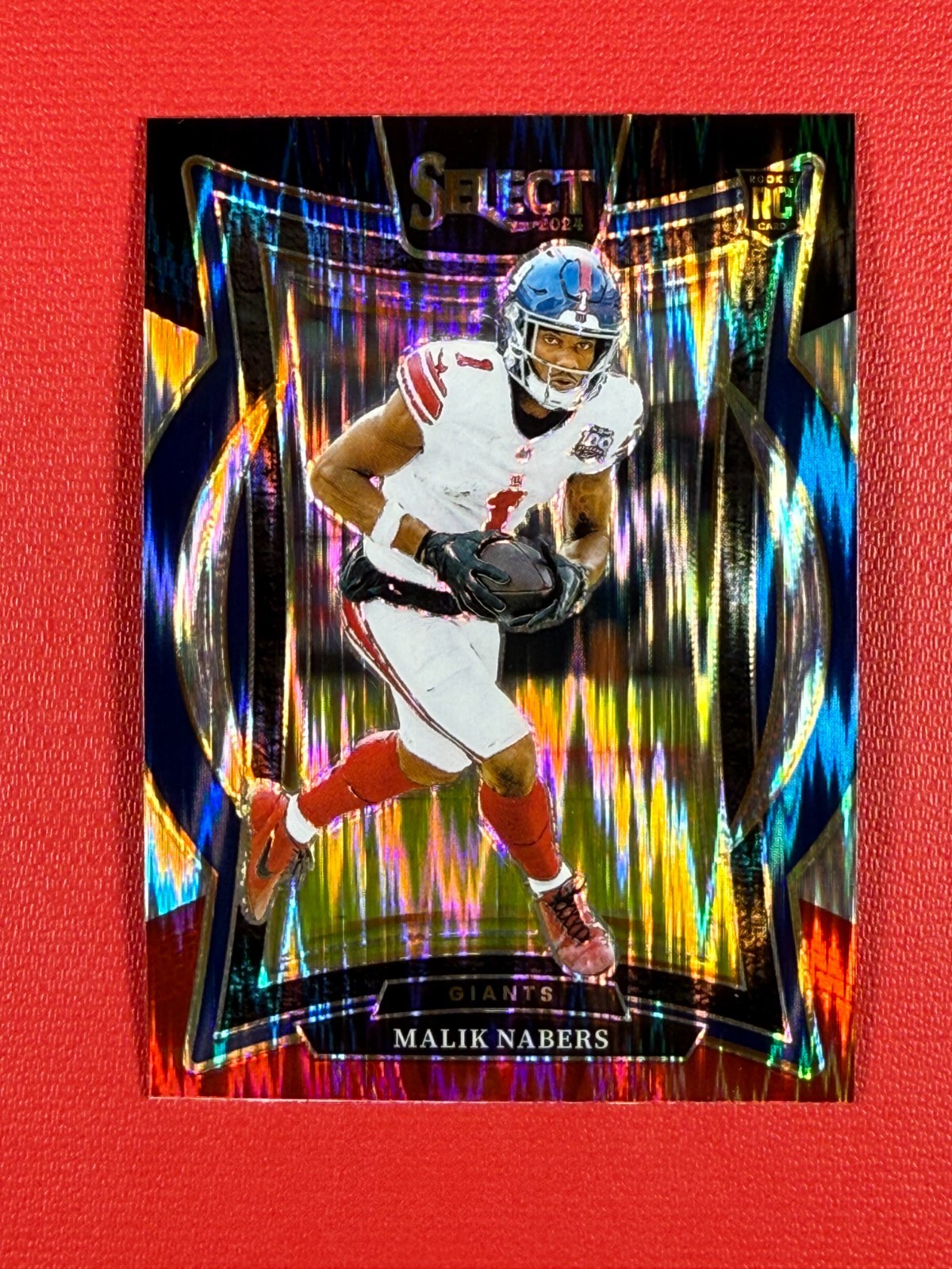 2024 Panini Select - Concourse Malik Nabers #29 Black & Red Shock Prizm (RC)